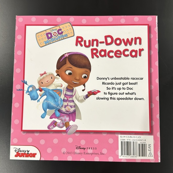 Doc McStuffins: Run-Down Racecar - Softcover Children’s Book - Picture 2 of 6